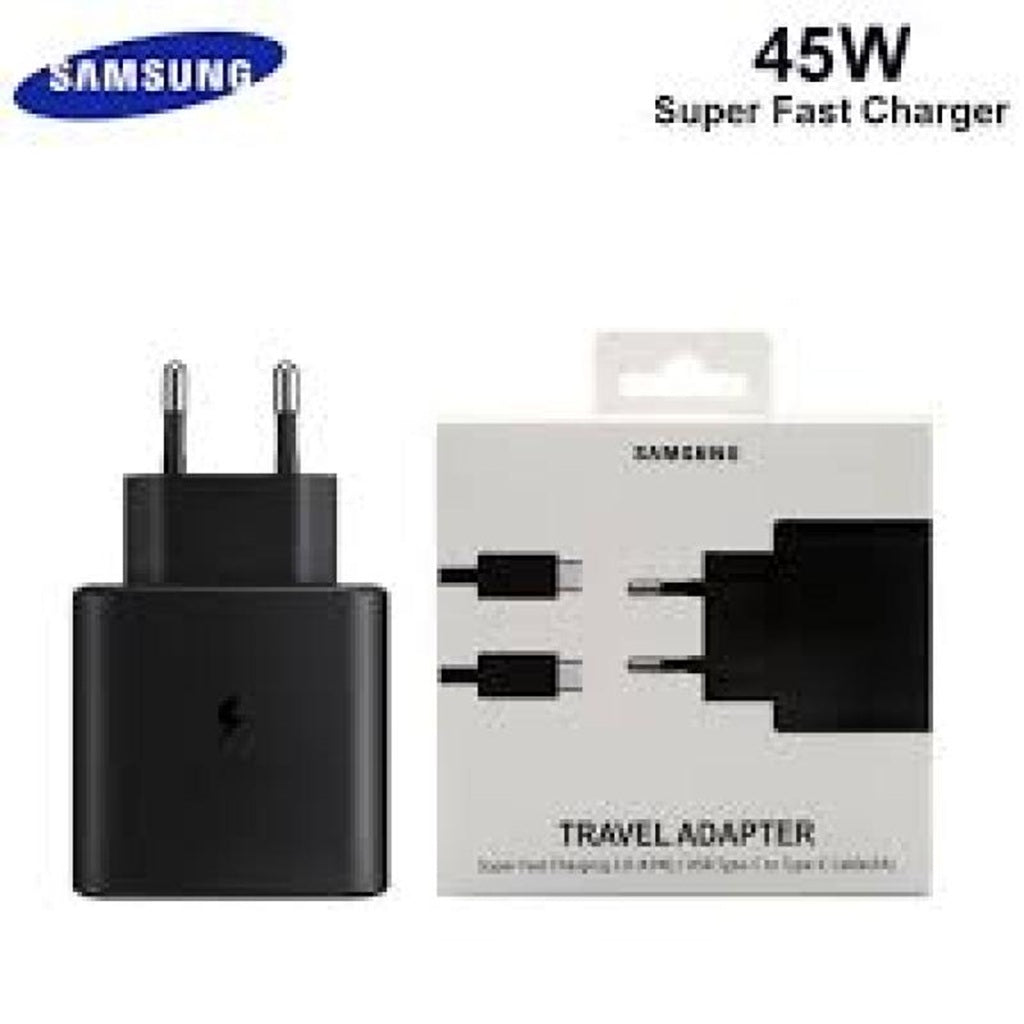 45W Samsung Super Fast Charger with Type C to Type C Cable (Global Certified Charger)